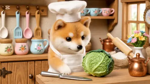 【ASMR動画】柴犬コックのトンカツ作り #ai #aiasmr #asmr #kawaii #柴犬 