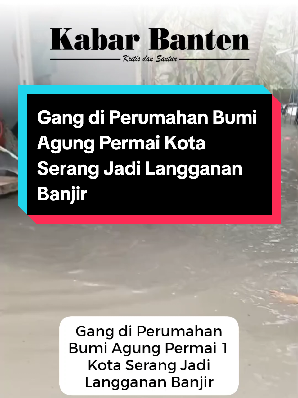 KOTA SERANG - Hujan deras yang mengguyur Kota Serang, Senin 25 Agustus 2025, kembali menyebabkan banjir di salah satu gang Perumahan Bumi Agung Permai 1. Warga mengaku lokasi tersebut memang kerap menjadi langganan banjir, diduga karena saluran air yang tidak berfungsi optimal. 🌧️ Banjir kecil tapi rutin ini menjadi keluhan warga yang berharap ada solusi nyata dari pemerintah. By: Widodo / Kabar Banten 📌 Simak update selengkapnya hanya di Kabar Banten! #KabarBanten #Banten #KotaSerang 