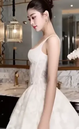 #Đầm ngắn xoè 2 dây bồng ren kèm quần bảo hộ #váyxinh #vayren #xuhuong #fyp 