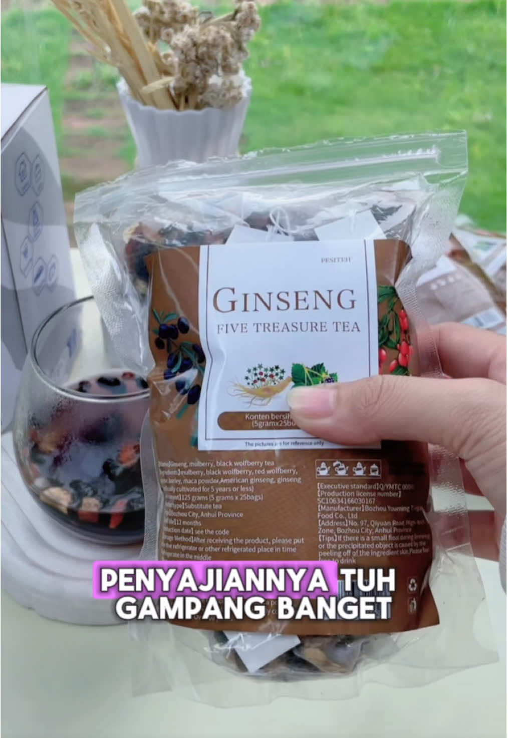 Teh ginseng bikin badan kuat #promomakangajian #tehalami #tehginseng #ginseng #gojiberry 