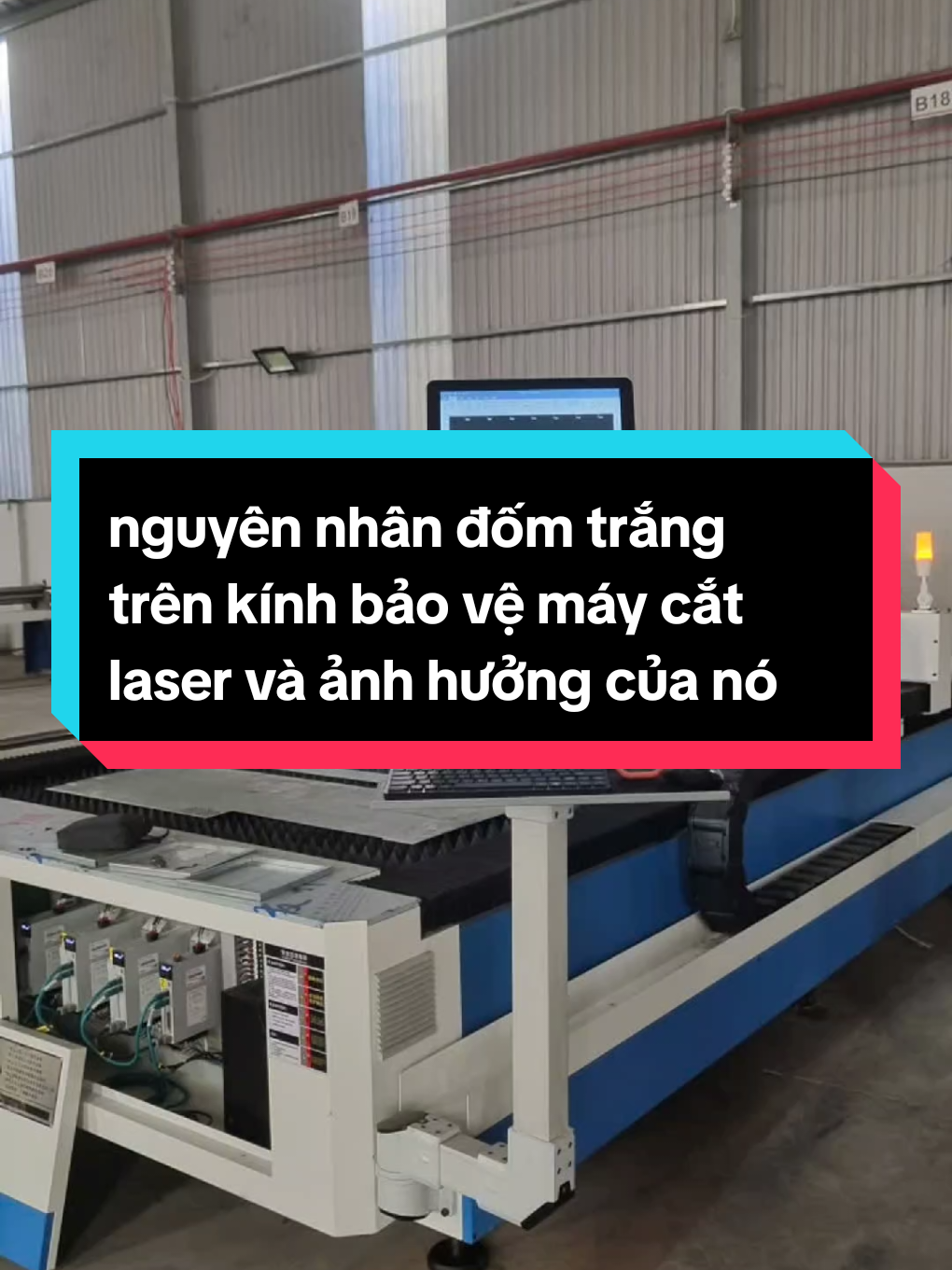 nguyên nhân đốm trắng trên kính bảo vệ laser và ảnh hưởng của nó  #cnc #laserfiber #baichuan #giaCongKimLoai 