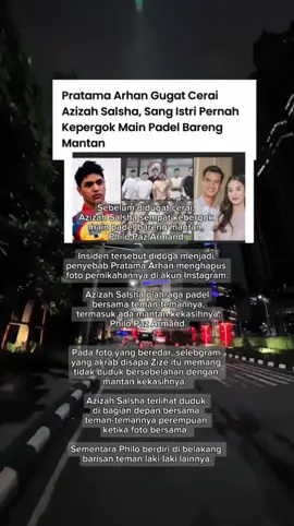 Perceraian pasangan pesepak bola Pratama Arhan dan selebgram Azizah Salsha masih misterius. Pratama Arhan diduga sebagai pihak yang mengajukan permohonan cerai talak di Pengadilan Agama Tigaraksa sejak 1 Agustus 2025. Permohonan tersebut tercatat dalam Penelusuran Perkara Pengadilan (SIPP) dengan nomor 4274/Pdt.G/2025/PA.Tgrs. Dalam SIPP, tercatat nama tergugat maupun penggugat tidak tertulis atau disamarkan. Pada catatan SIPP, penggugat diwakili oleh Singgih Tomi Gumilang, diduga kuasa hukum Pratama Arhan. Sidang cerai keduanya digelar pada hari ini, Senin (25/8/2025) di Pengadilan Agama Tigaraksa, Tangerang. Baik Pratama Arhan maupun Azizah Salsha nampak tak hadir dalam sidang perdana tersebut, keduanya diwakilkan oleh kuasa hukum masing-masing. Sekitar 15 menit berada di ruang sidang, seorang wanita dan seorang pria keluar dari ruang sidang tersebut. Sayangnya, dua orang tersebut memilih untuk diam. Pertanyaan awak media pun tak digubris dua orang tersebut. Mereka langsung memasuki mobil berjenis voxy warna hitam. Ketika dikonfirmasi kepada pengemudi mobil tersebut. Pria itu mengatakan bahwa dua orang yang berada di dalam mobilnya adalah pihak dari Pratama Arhan. Azizah Salsha Kepergok Main Padel Bareng Mantan Sebelum didugat cerai, Azizah Salsha sempat kebergok main padel bareng mantan, Philo Paz Armand. Insiden tersebut diduga menjadi penyebab Pratama Arhan menghapus foto pernikahannya di akun Instagram. Azizah Salsha olahraga padel bersama teman-temannya, termasuk ada mantan kekasihnya, Philo Paz Armand. Pada foto yang beredar, selebgram yang akrab disapa Zize itu memang tidak duduk bersebelahan dengan mantan kekasihnya.   Azizah Salsha terlihat duduk di bagian depan bersama teman-temannya perempuan ketika foto bersama.  Sementara Philo berdiri di belakang barisan teman laki-laki lainnya. Kabar ini pertama kali mencuat dari unggahan akun Instagram @pembasmi.kehaluan.reall, yang memperlihatkan momen Azizah Salsha berolahraga Philo Paz Armand. Aksi itu pun viral dan memicu spekulasi publik soal kondisi rumah tangga keduanya. Banyak yang menilai jika Azizah lebih memilih olahraga bareng mantan kekasih daripada menemani suaminya, Arhan. Arhan sendiri diketahui saat ini bermain di Thailand untuk klub Bangkok United. Karena itu, tak sedikit netizen yang mengunjungi akun Instagram Arhan. Tak disangka, foto pernikahan yang sempat disematkan Arhan di koleksi pertama kini lenyap di Instagram. Banyak menyarankan pemain Timnas Indonesia itu untuk melepaskan istrinya.   Azizah dituding belum melupakan anak Jennifer Jill itu. Apalagi saat awal menikah, Azizah masih menyimpan foto bersama sang mantan kekasih. 