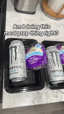Seems like a balanced meal to me… @Monster Energy @Uncrustables #monsterenergy #whitemonster #uncrustables #mealprep 
