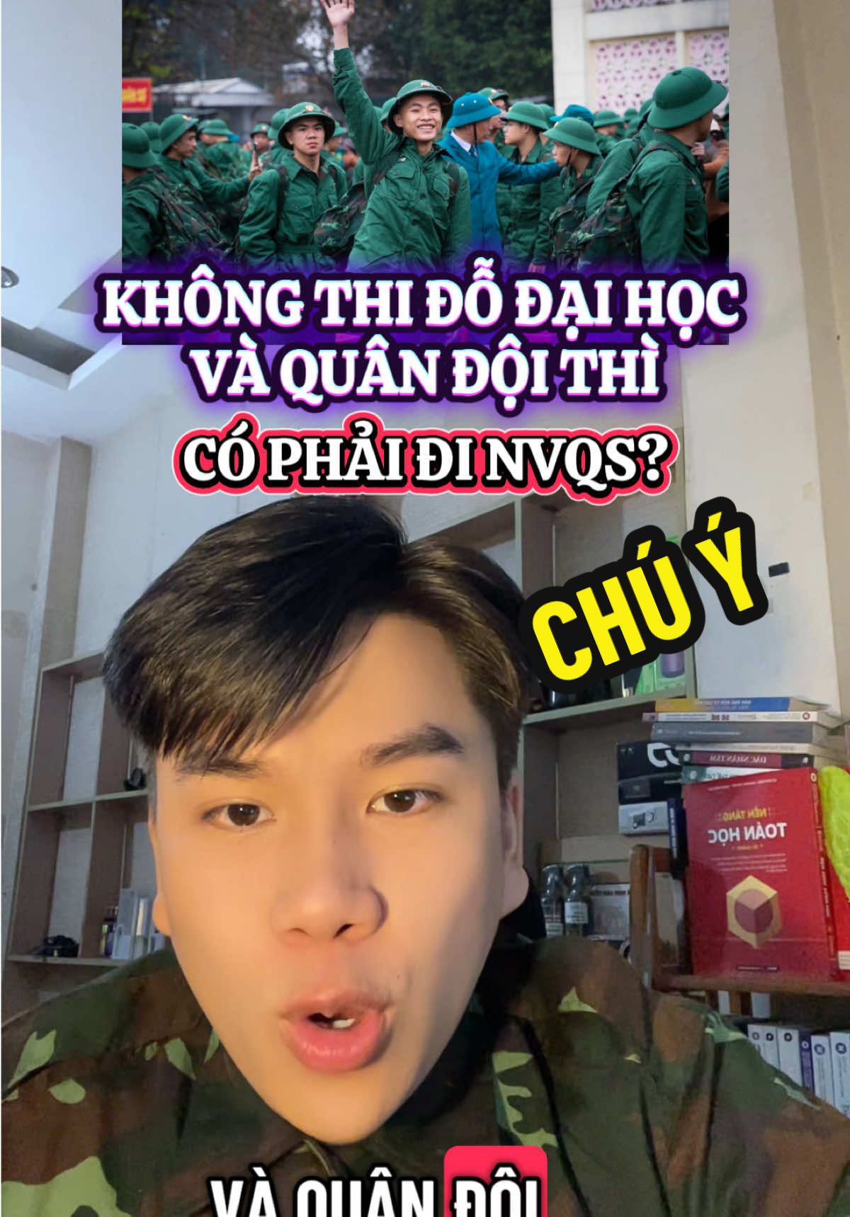 Không thi Đỗ vào đại học hay Quân đội thì có phải đi NVQS hay không? #nhapngu #tuyensinhquansu #nvqs #tuyensinhquandoi #viral 