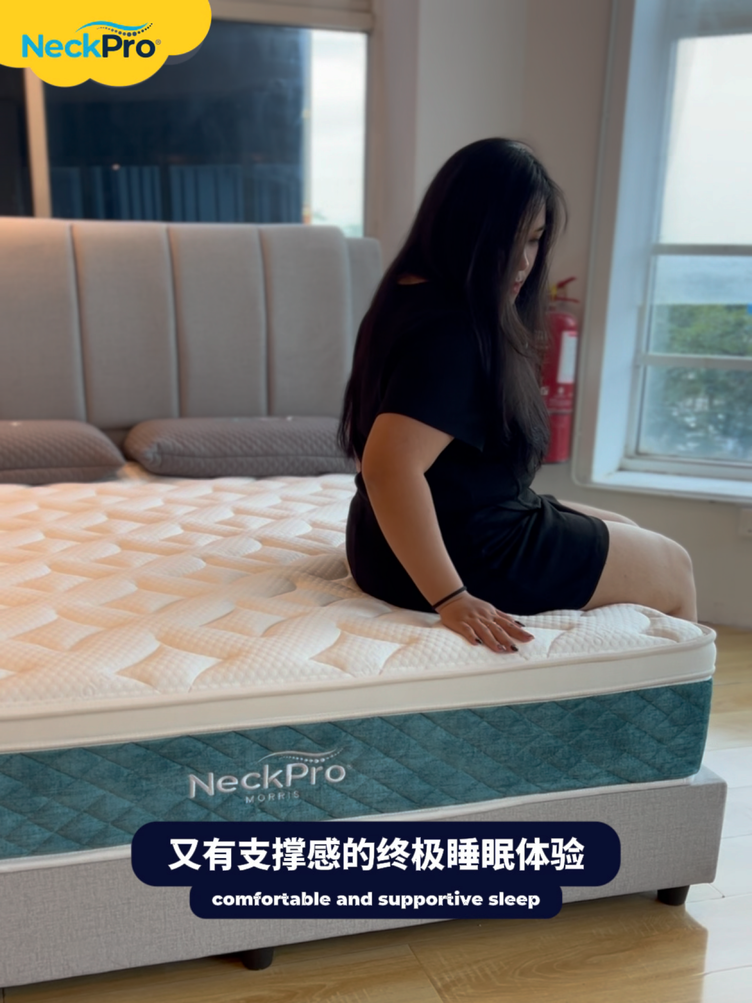 Back pain ruining your sleep? 😩 Say goodbye to restless nights! ✨ Now’s your chance to upgrade to comfort with 50% OFF the all-new NeckPro Morris Pocket Spring Mattress! 💤 10” Extra Firm Support for perfect spinal alignment ❄️ Extreme Cool 3X top cushion for all-night freshness 💪 Built to last with a 10-year warranty ✅ Perfect for sleepers up to 95kg 🛒 Shop now before the deal ends!
