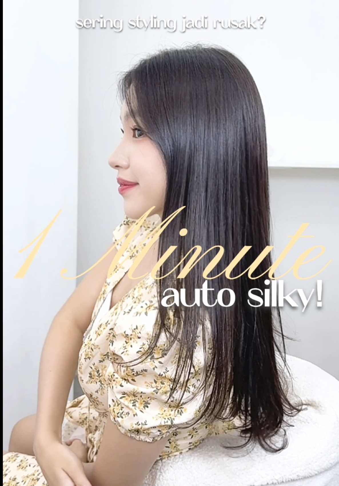 ga perlu ke salon tiap hari cukup 1 menit dirumah rambut langsung bouncy silky✨ @Sunsilk Indonesia  #SunsilkID #SerumSilkySmooth #BiarRambutSilkyMenari