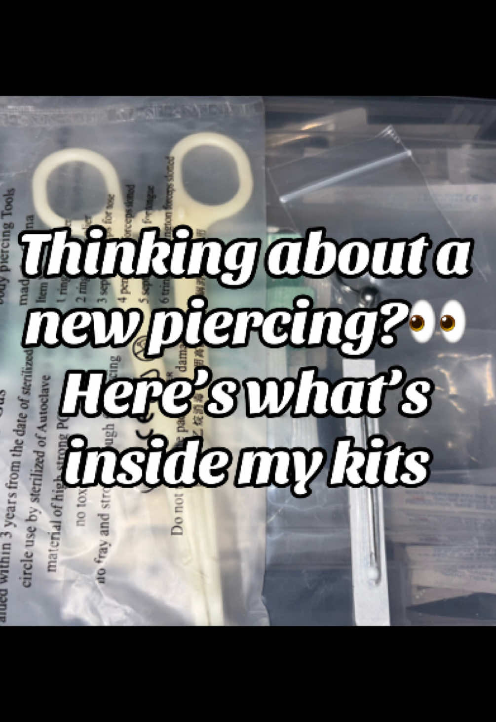 Everything you need for a safe + clean piercing at home 💎✨ no hidden extras, just the essentials…(besides the marker) now let’s make this blow up while I sleep 😴💭  #fyp #viral #SmallBusiness ##piercingkit#trending 