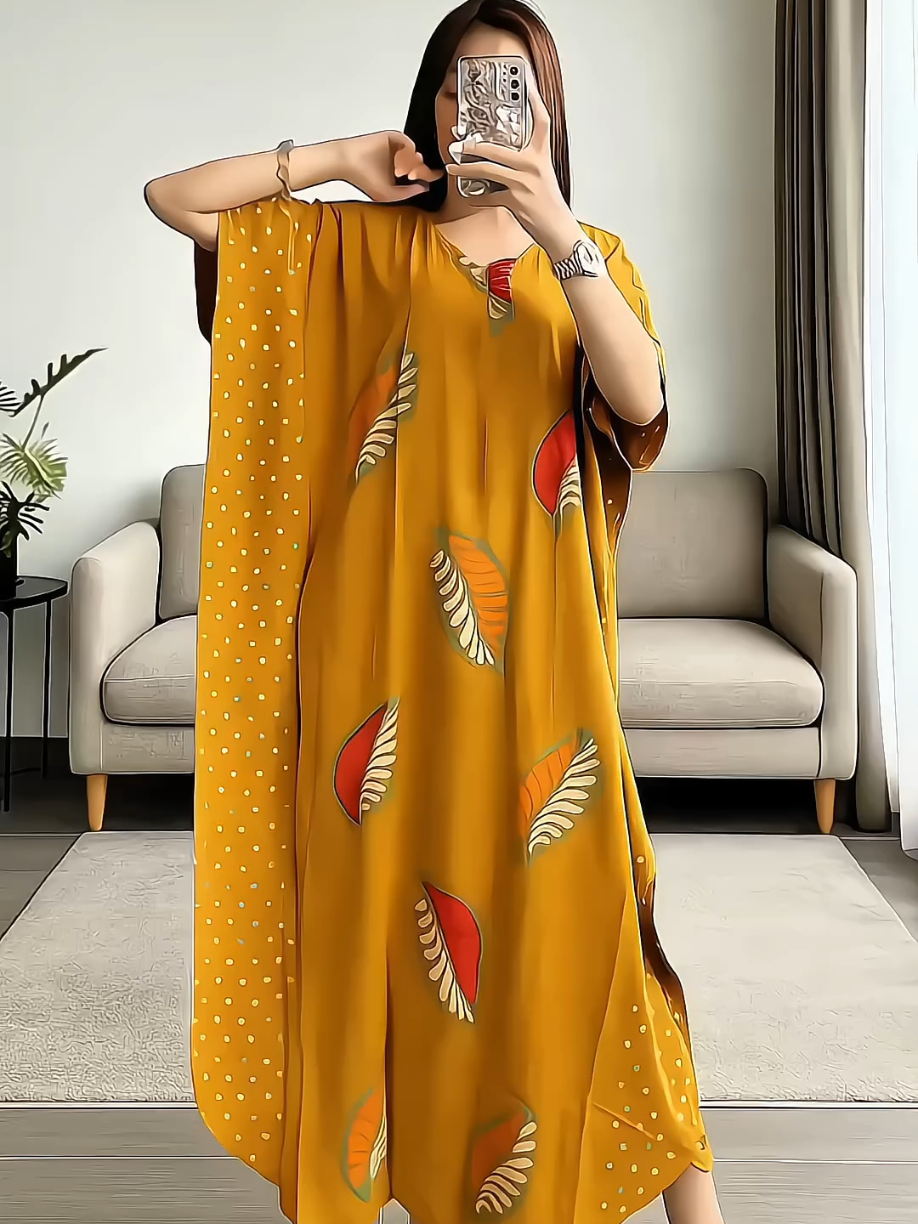✨ Daster Kalong Motif Daun Jumbo – Nyaman dipakai sehari-hari, adem & stylish buat di rumah ✨ #dasterkekinian #ootdrumahan #fashionwanita #inspirasioutfit #TikTokFashion 