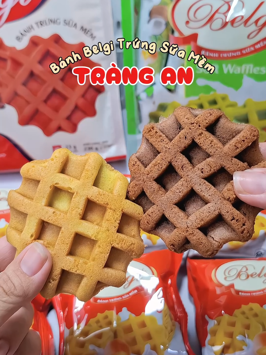Bánh Belgi trứng sữa mềm Tràng An siu ngon, dùng để ăm sáng siu tiện í mí bà ✨️🤤 #TrangAn #banhkeotrangan #banhbelgitrung #banhkeo #ancungtiktok 