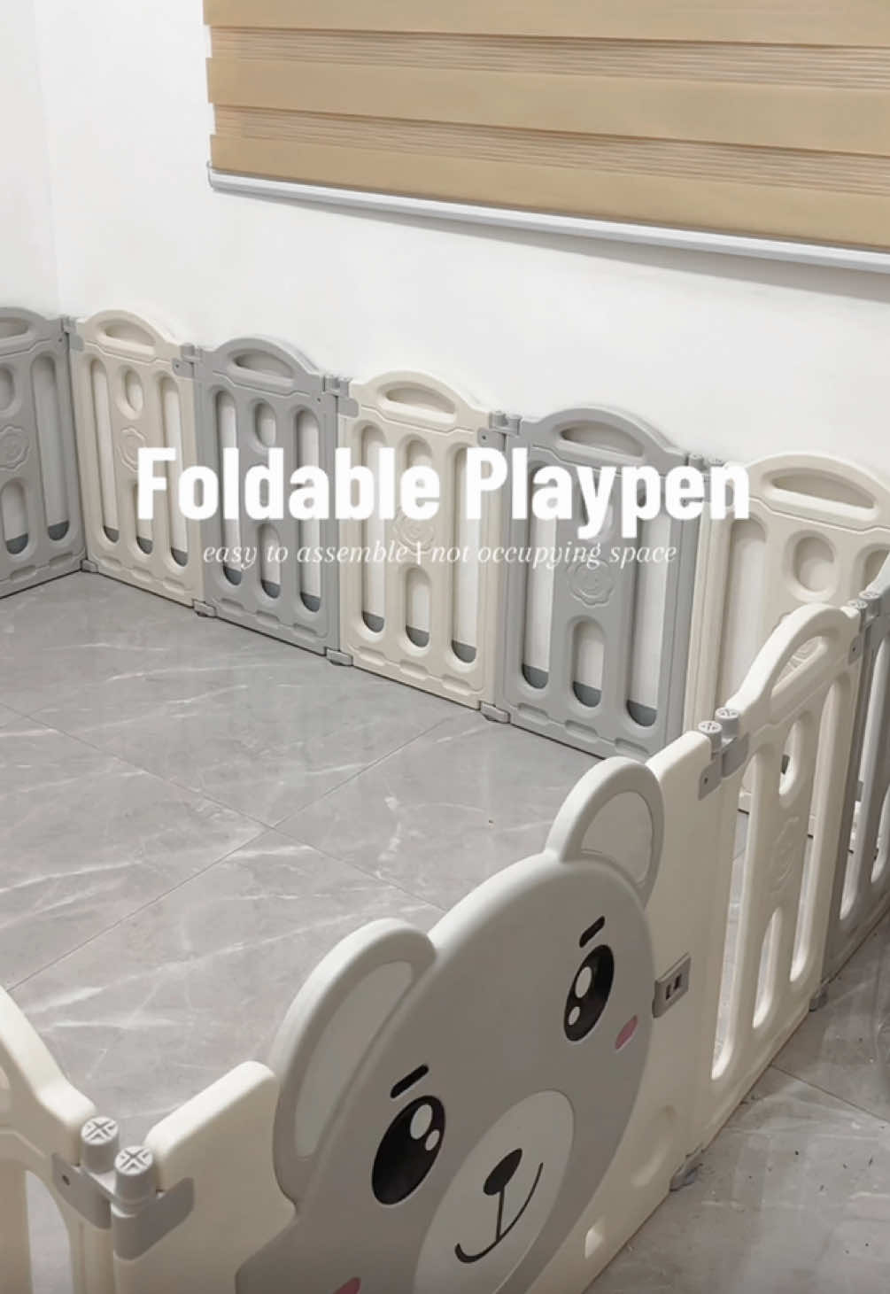 This is your sign to buy this aesthetic playpen for your babies! #playpen #babyplaypen #playfence #foldableplaypen 