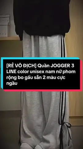 [RẺ VÔ ĐỊCH] Quần JOGGER 3 LINE color unisex nam nữ phom rộng bo gấu sẵn 2 màu cực ngầu #outfit #oufitideas #moingaymotoutfit #phoidoxinh #quanjogger