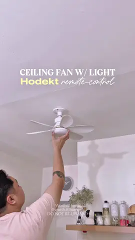 Ceiling Fan + Light = Super Sulit! 👌❤️ Best Buy for Small Spaces! 💯 @hodekt-global.ph  #ceilingfan #fanwithlight #hodekt #homefinds #fyp 