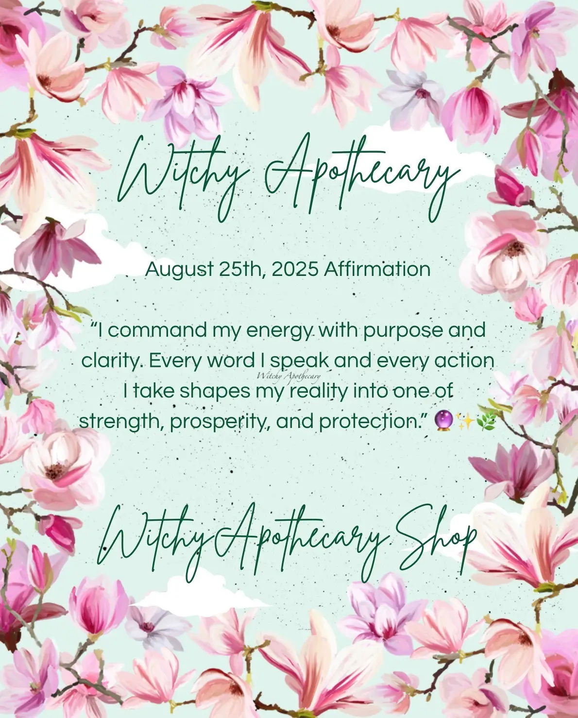 Your Daily Affirmation 🌿💫 . . . #dailyaffirmation #witchyapothecary #witchyapothecaryshop                 