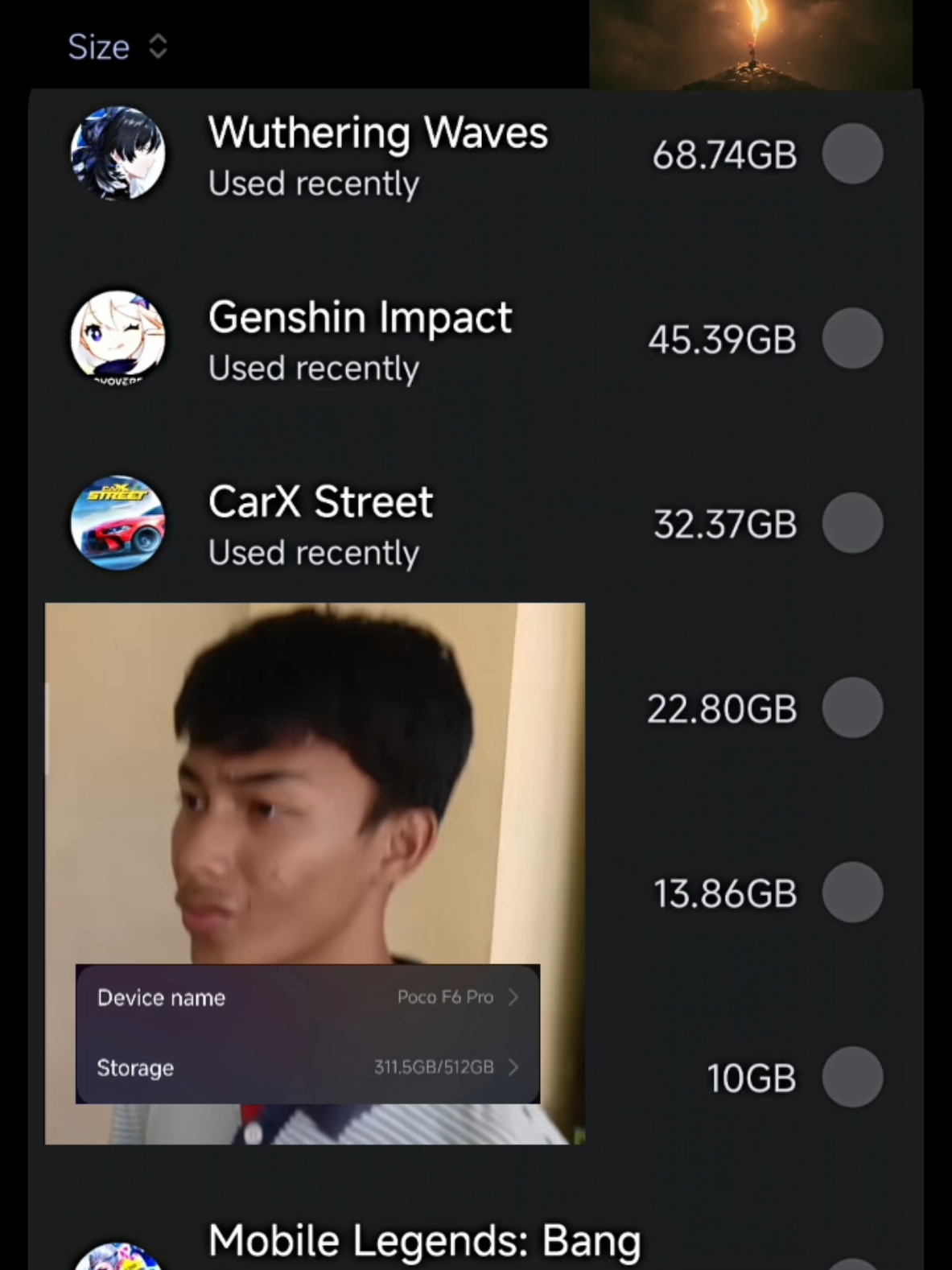 Every pre-downloaded update was +20GB (Wuthering Waves 2.6 pre-installed update)📱🗿🔥 #wutheringwaves #wutheringwaves26 #augusta #iuno #512gb 