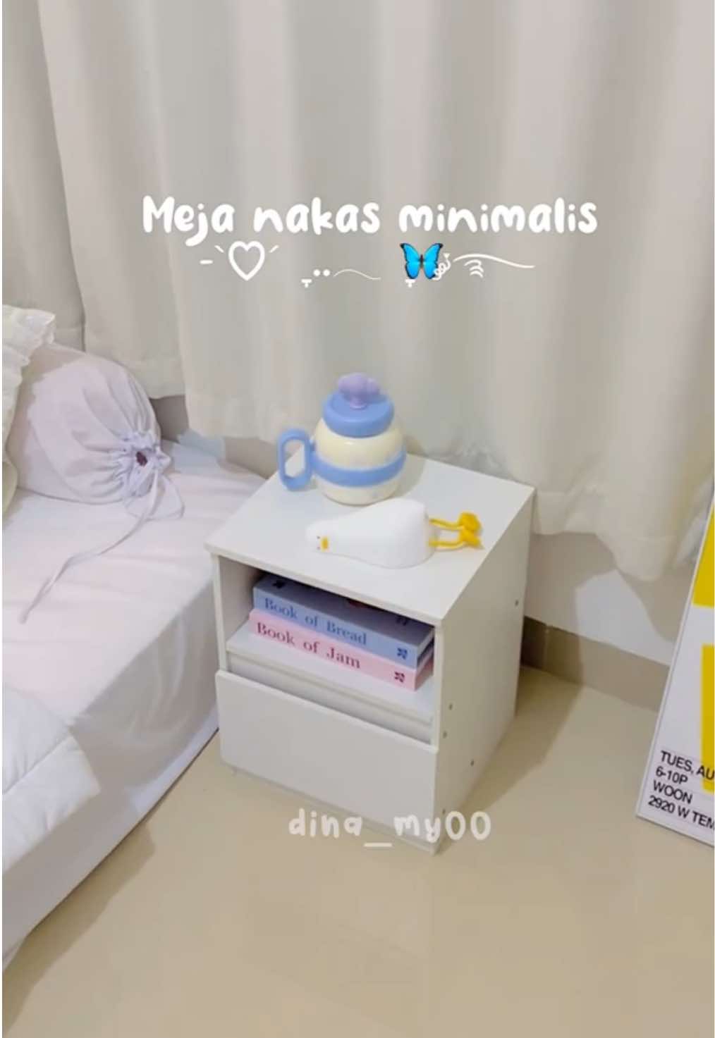 Meja nakas minimalis, cocok buat disamping tempat tidur! #mejanakas #mejanakasminimalis #mejasampingkasur #mejasudut #bedsidetable #dina_my00 