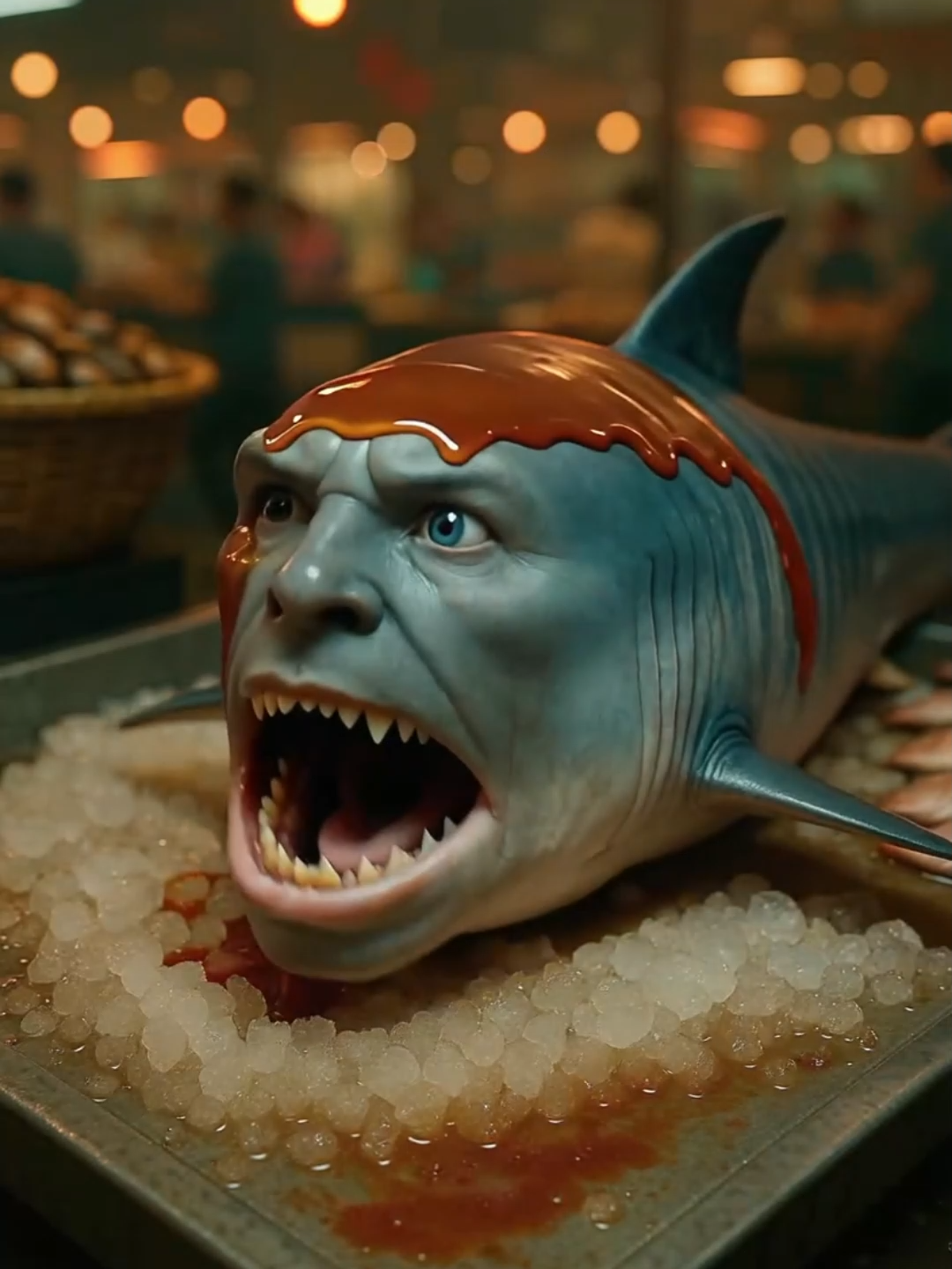 Shark fresh seafood creepy food weird fish lover #shark #creepytok #weird #seafood 