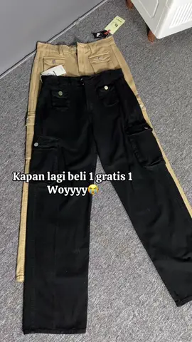 Kualitas ga usah dikhawatirkan 🤪#promomakangajian #celanacargowanita #celanakekinian #cargopants #cargojeans 