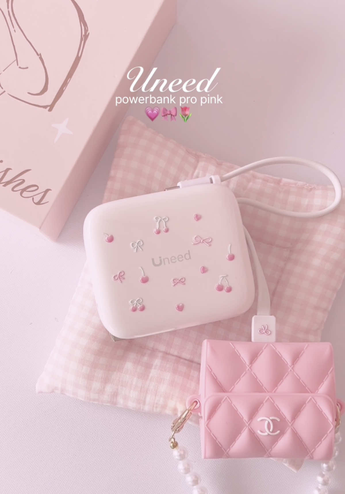 uneed's newest powerbank pro in pink 🌷  #uneed #powerbankmini #pinktech #fyp #uneedpowerbank 