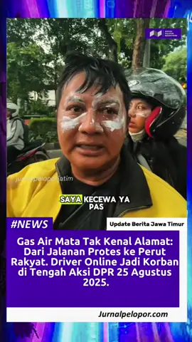 Aksi demonstrasi di depan Gedung DPR RI pada Senin (25/8/2025) kembali memunculkan cerita pilu. Seorang driver ojek online yang tengah mencari nafkah justru terkena tembakan gas air mata saat hendak mengantar pesanan. Insiden ini menambah panjang daftar warga sipil yang terdampak langsung dari kericuhan unjuk rasa menolak gaji dan tunjangan DPR. Massa menegaskan perjuangan mereka tidak akan berhenti, sementara publik menyoroti cara aparat menangani aksi yang dinilai berlebihan. Sumber : Tiktok/gmniesaunggul Untuk informasi dan berita lainnya, kunjungi jurnalpelopor.com #beritanasional #beritaindonesia #beritaterkini #politik #kabarindonesia 