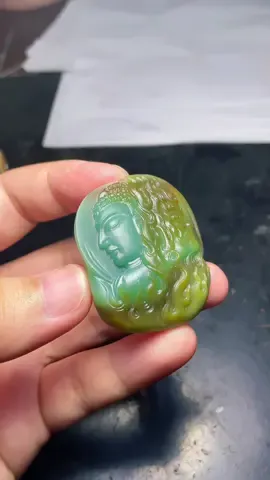 客人定制的佛魔一念之间完美交差#高端翡翠私人定製 #缅甸天然翡翠 