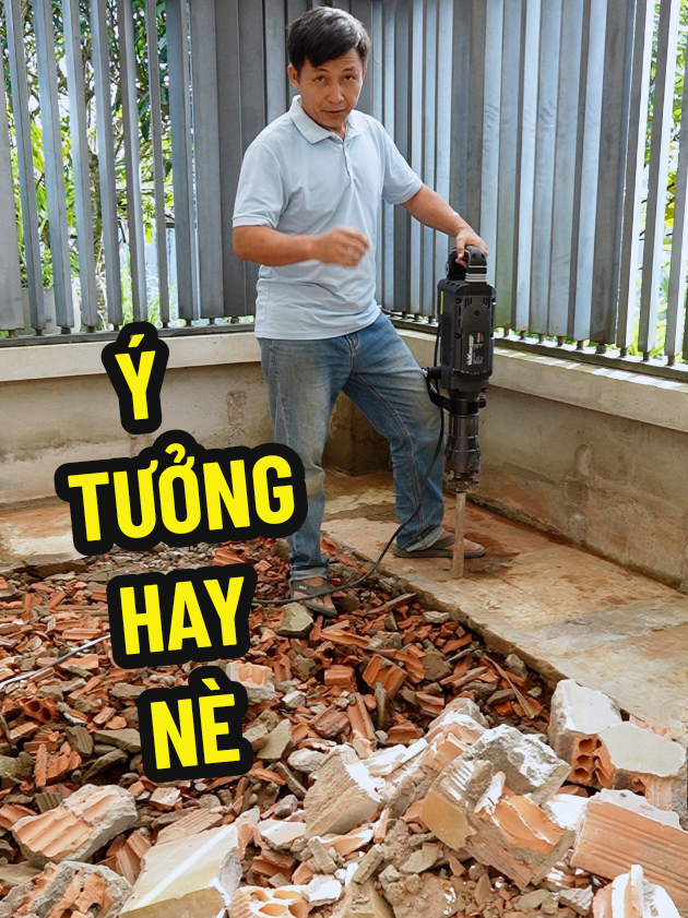 ý tưởng hay về máy đục này bạn thấy thế nào nhỉ. #binhdiennang2 #mayducbetong #maychuyenduc #ytuong #mayducbetonghukan 