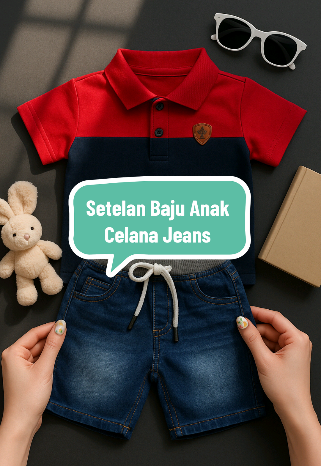 Setelan Baju Anak Celana Jeans #setelananak #bajuanaklakilaki #fyp 