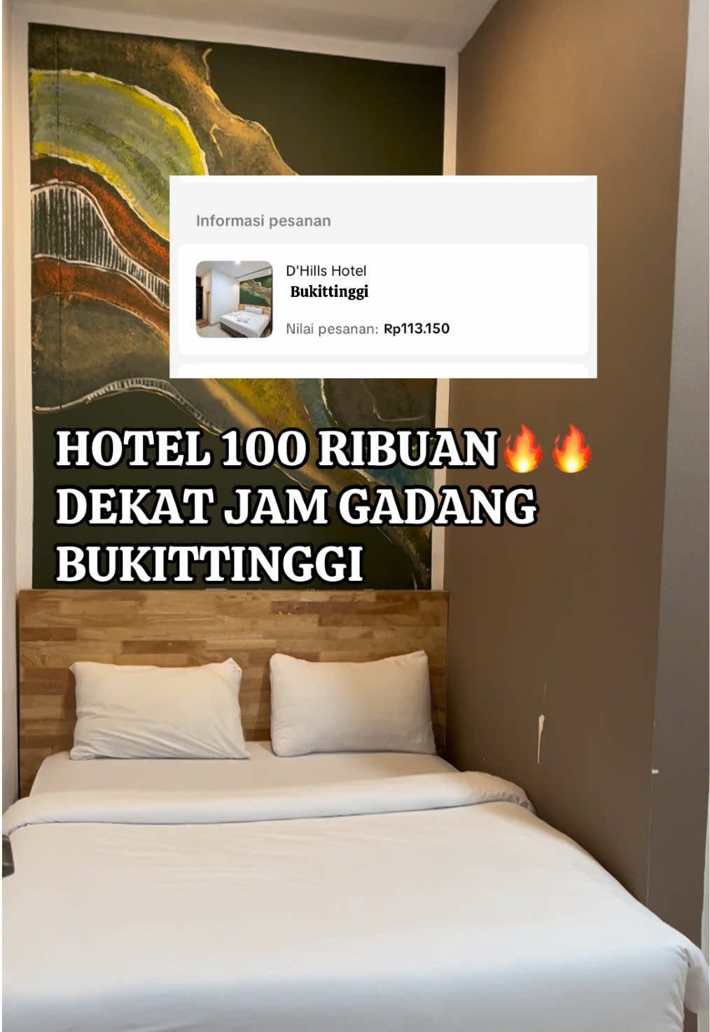 HOTEL 100 RIBUAN‼️‼️🔥🔥 DEKAT JAM GADANG BUKITTINGGI. #fyppppppppppppppppppppppp #hotel #bukittinggi #hotel100ribuan 