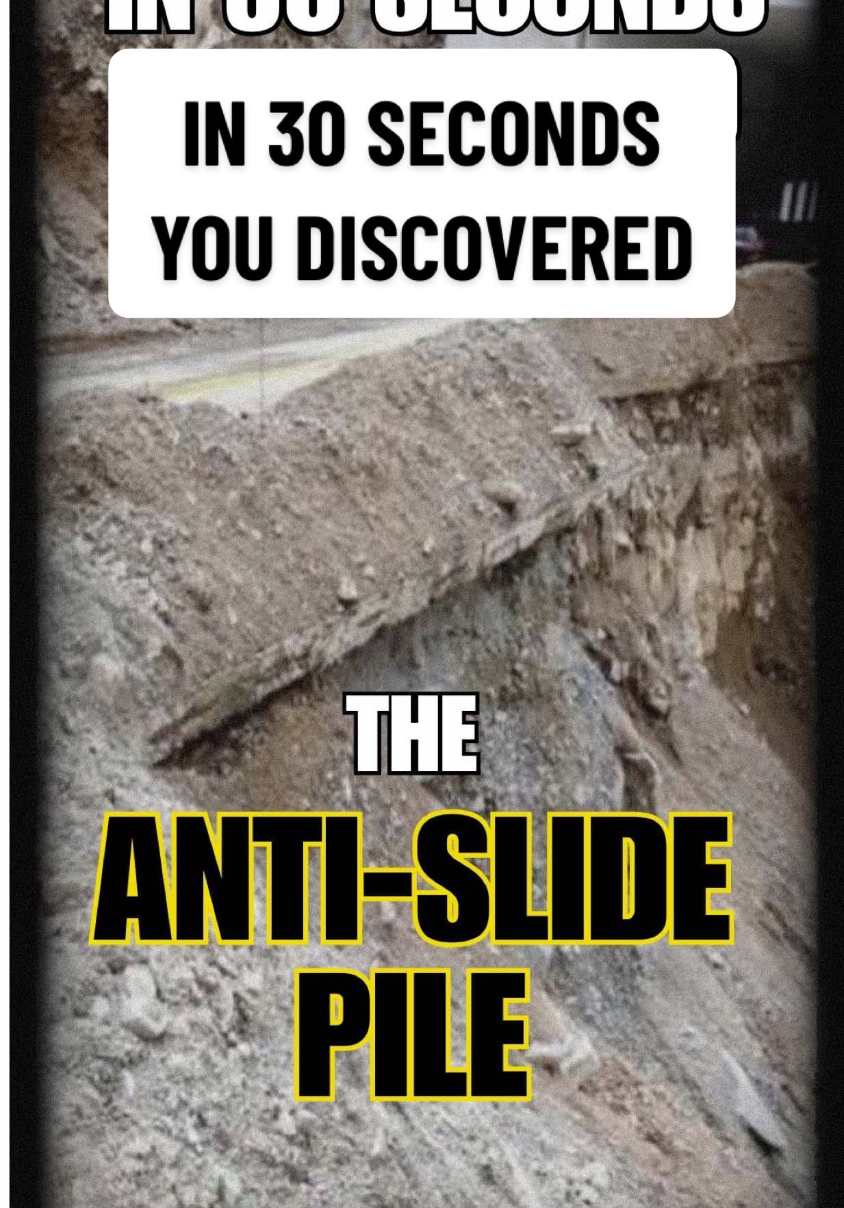 In Just 30 Seconds, nadiscover mo na din paano gumawa ng Anti-Slide Piles! #floodcontrol #landslide #engineering #safetyfirst #howto 