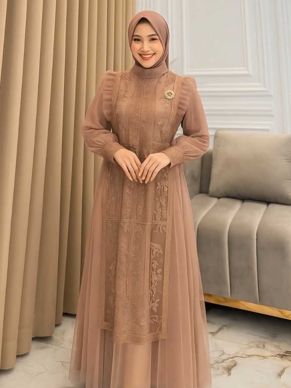 QUEEN MOUR - GAMIS BRUKAT KONDANGAN TERBARU WANITA SILK MIX TILE REMPLE DEPAN WARNA BURGANDY DRESS PESTA VIRAL 2025 #bajugamiskondangan #bajugamisterbaru #bajukekinian #wibgajian #cuantanpabatas 