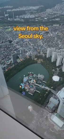 the view from Seoul Sky at the Lotte world tower. a beautifull view from up there. ##traveltiktok #miketical #solotravel #seoulkorea #Seoul 