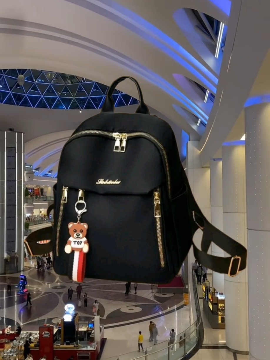 tas ransel wanita sekolah kerja multifungsi free gantungan #tasransel #backpack #ransel #taswanita 