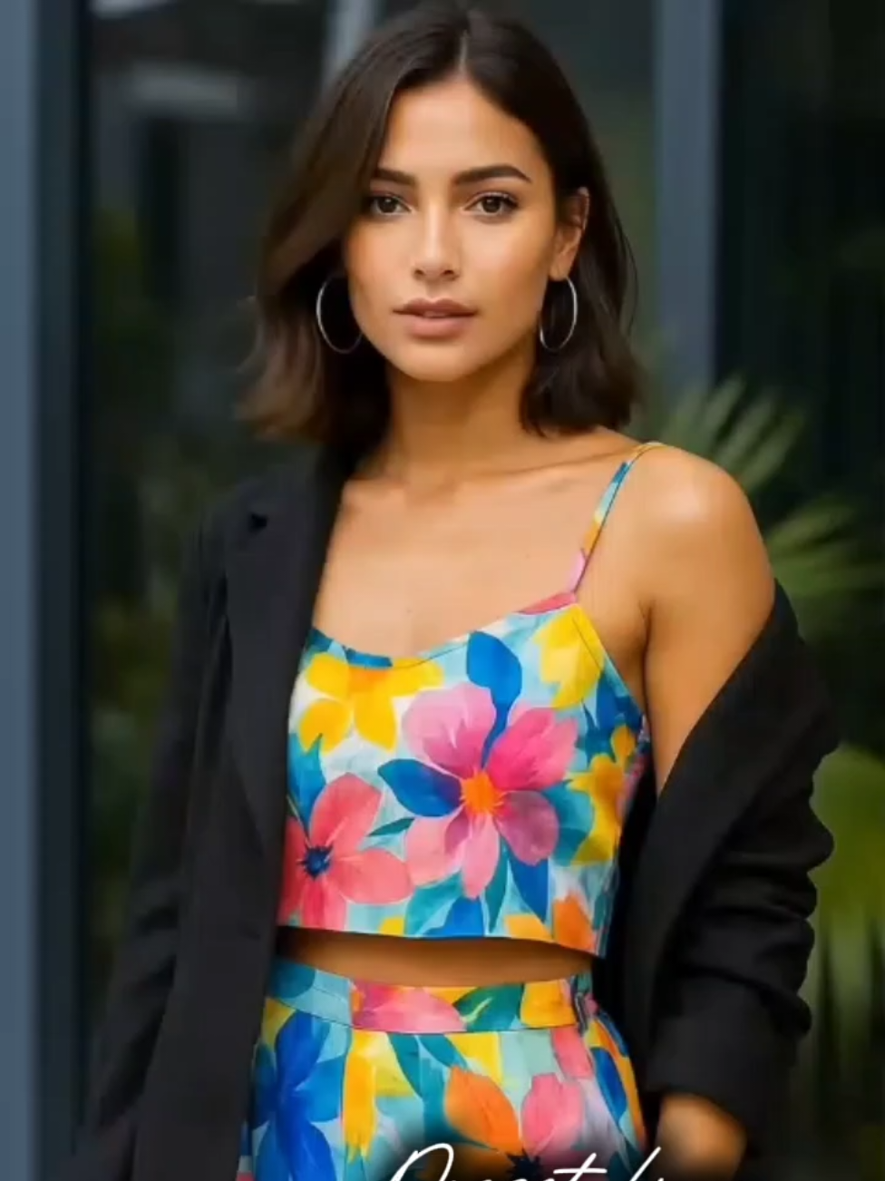 Oneset Livy Setelan Semi Crop dengan bahan Rayon Premium yang adem dan lembut bikin nyaman dipakai seharian. #wibgajian #cuantanpabatas #setelancrop #outfitodeas 