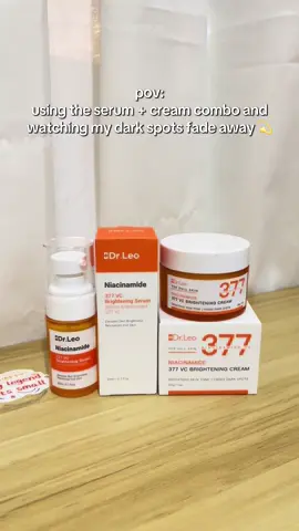 Hydrate, brighten, and fade dark spots with the Dr. Leo 377 Brightening Cream and Serum Set 🌟 #drleo #drleoph #whitening #whiteningcream #skincare 