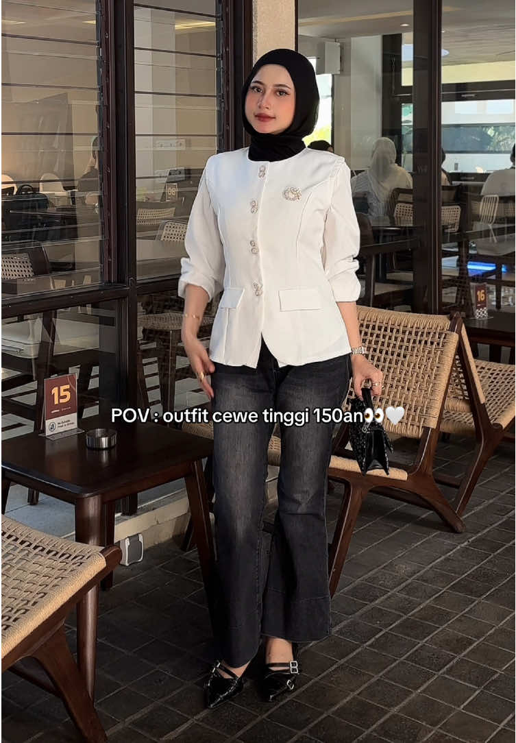 cewe petite tinggi 150an kuncinya opake cutbray & vest🥰✨#outfitideas #outfitinspo #ootdhijab 