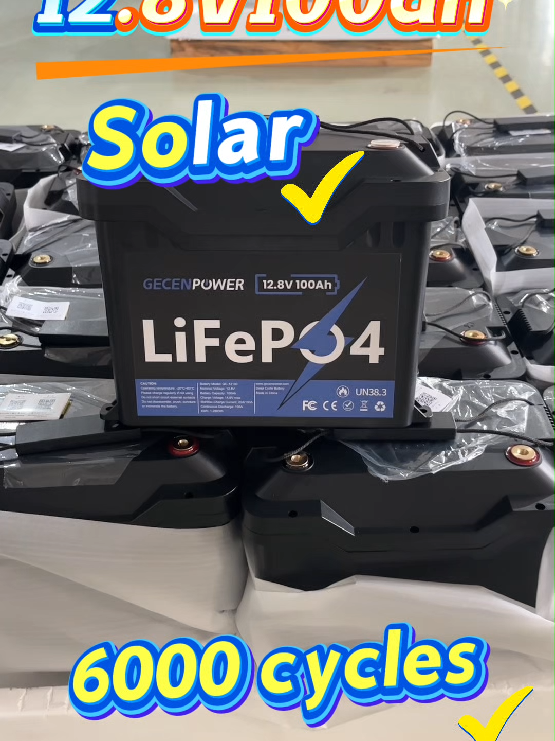 China Lithium Battery Factory solar energy/power 12.8V lifepo4 battery ##lithiumionbatteries #cell #Solar #12volt #outdoor