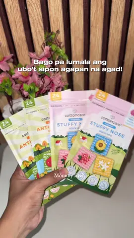 Dahil sa panahon uso na naman ang ubo’t sipon! Agapan na agad bago pa lumala! Laking tulong nitong #cottoncareanticough at #cottoncarestuffynose #cottoncare #coughremedy #anticoughpatch 