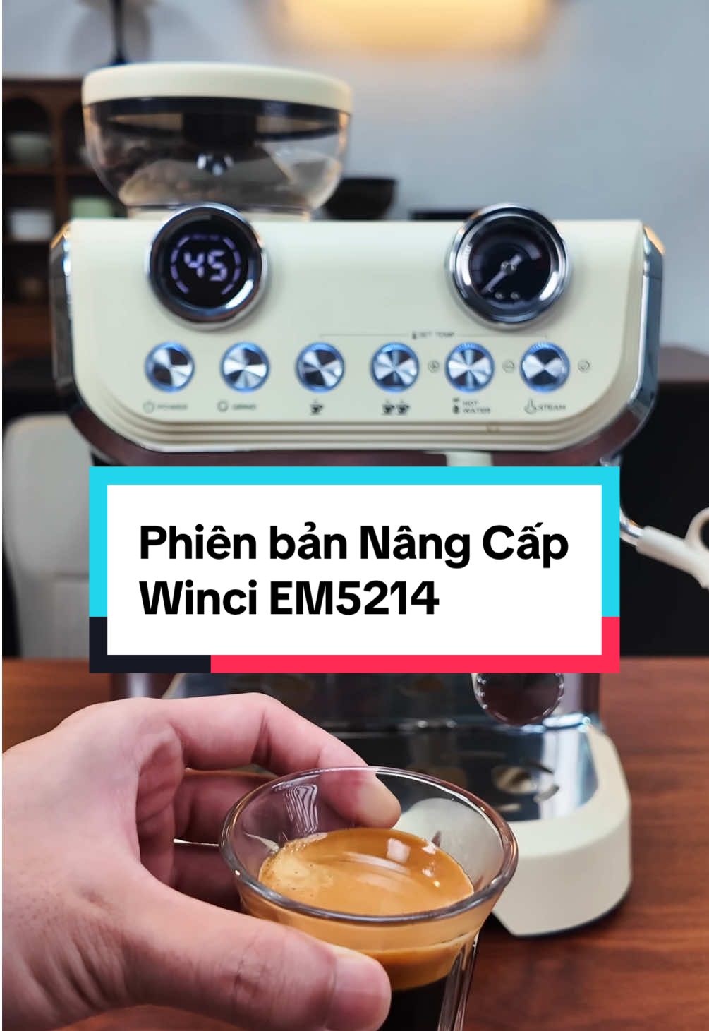 Phiên bản Nâng Cấp - Máy Pha Cà Phê EM5214 👌👌 #wincistore #mayphacafe #mayphacafetudong #mayphacafechinhhang #em5214 