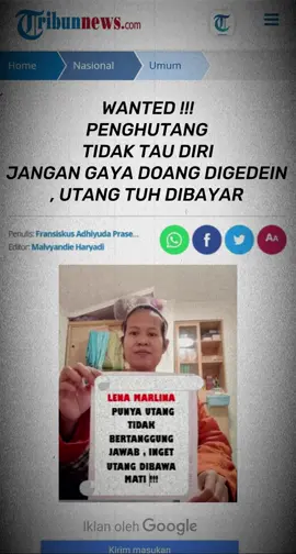 #WANTED #PENGHUTANG #TKIILEGAL #TKITAIWAN INGET UTANG TETEP DIBAWA MATI !!!