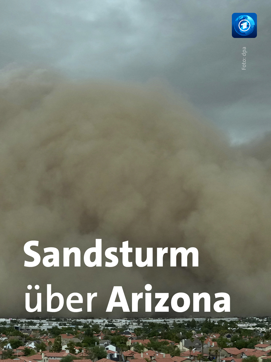 Ein heftiger Sandsturm ist über den Großraum der Stadt Phoenix im US-Bundesstaat Arizona gezogen. #sandsturm #usa #nachrichten #tagesschau