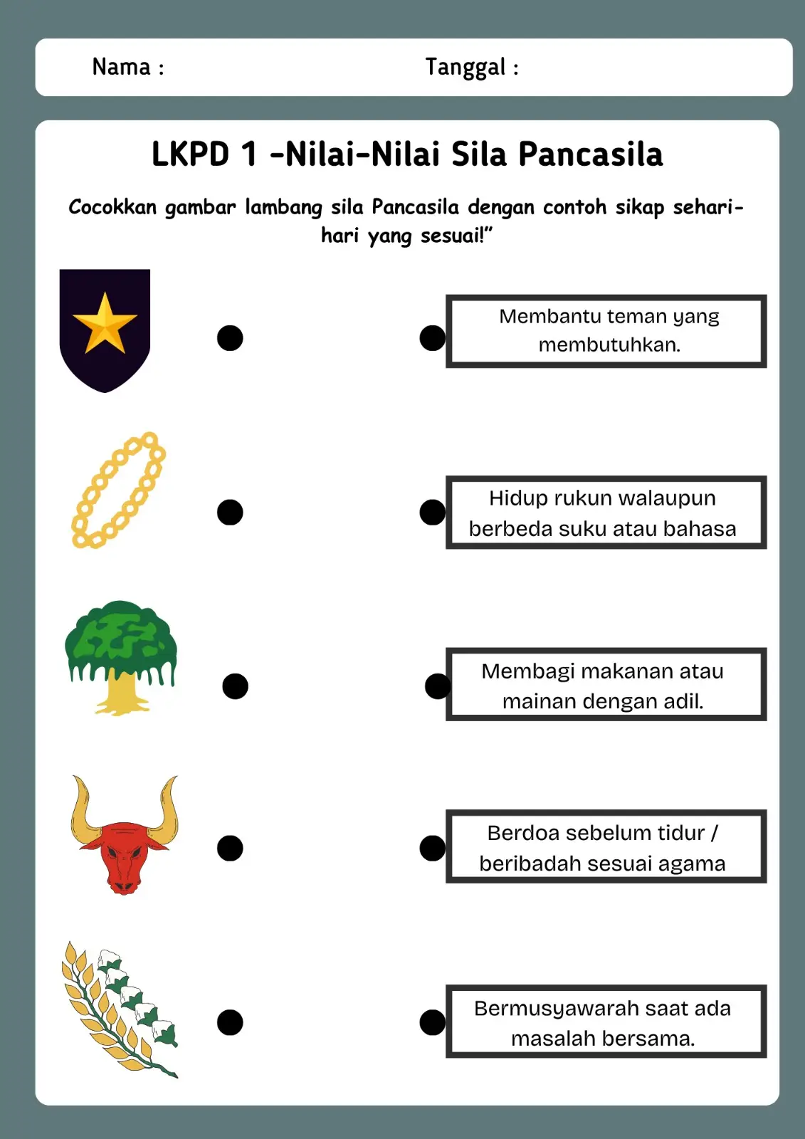 LKPD terdiri dari: Level mudah (LKPD 1), Level sedang (LKPD 2), dan level sulit (LKPD 3) 