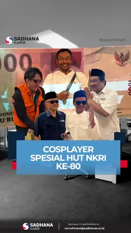 Ada yang tau mereka jadi siapa saja?🤩🙌🏻 Jika anda tertarik untuk bergabung dengan tim kami, silakan kirimkan cv anda di: recruitment@sadhanas.co.id dengan Subject: Posisi yang dilamar_Nama Lengkap atau bisa langsung kunjungi website karir kami di https://sadhanas.co.id/career/ dan Jobstreet kami. Notes: Proses rekrutmen Sadhana Group tidak dipungut biaya apapun atau meminta pelamar mengirimkan uang dengan alasan akomodasi, transport, dan lainnya. Jangan lupa untuk mengikuti kami di media sosial dan menggunakan hashtag berikut untuk terus terhubung dengan kami.  #fyp #cosplay #seribu #untukmu #foryou
