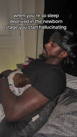 The newborn stage will get you 🫩🥱 #newbornbaby #nosleepgang #funny #viraltiktok #fatherdaughter 