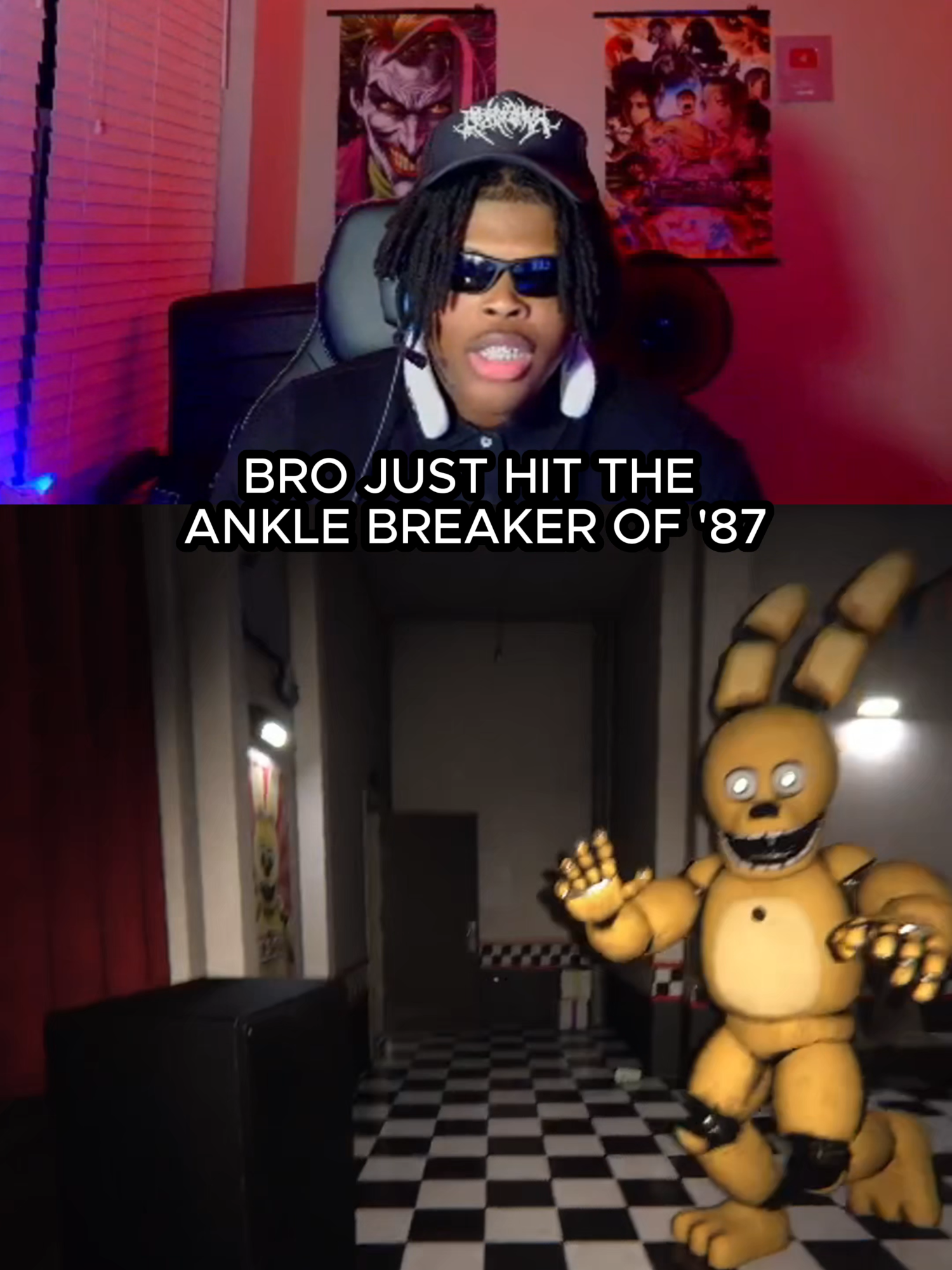 bro taking ankles like crazy 😂 (Twitch/YT: HeyyVance) #fnaf #scarygames #jumpscare #fypage #viral