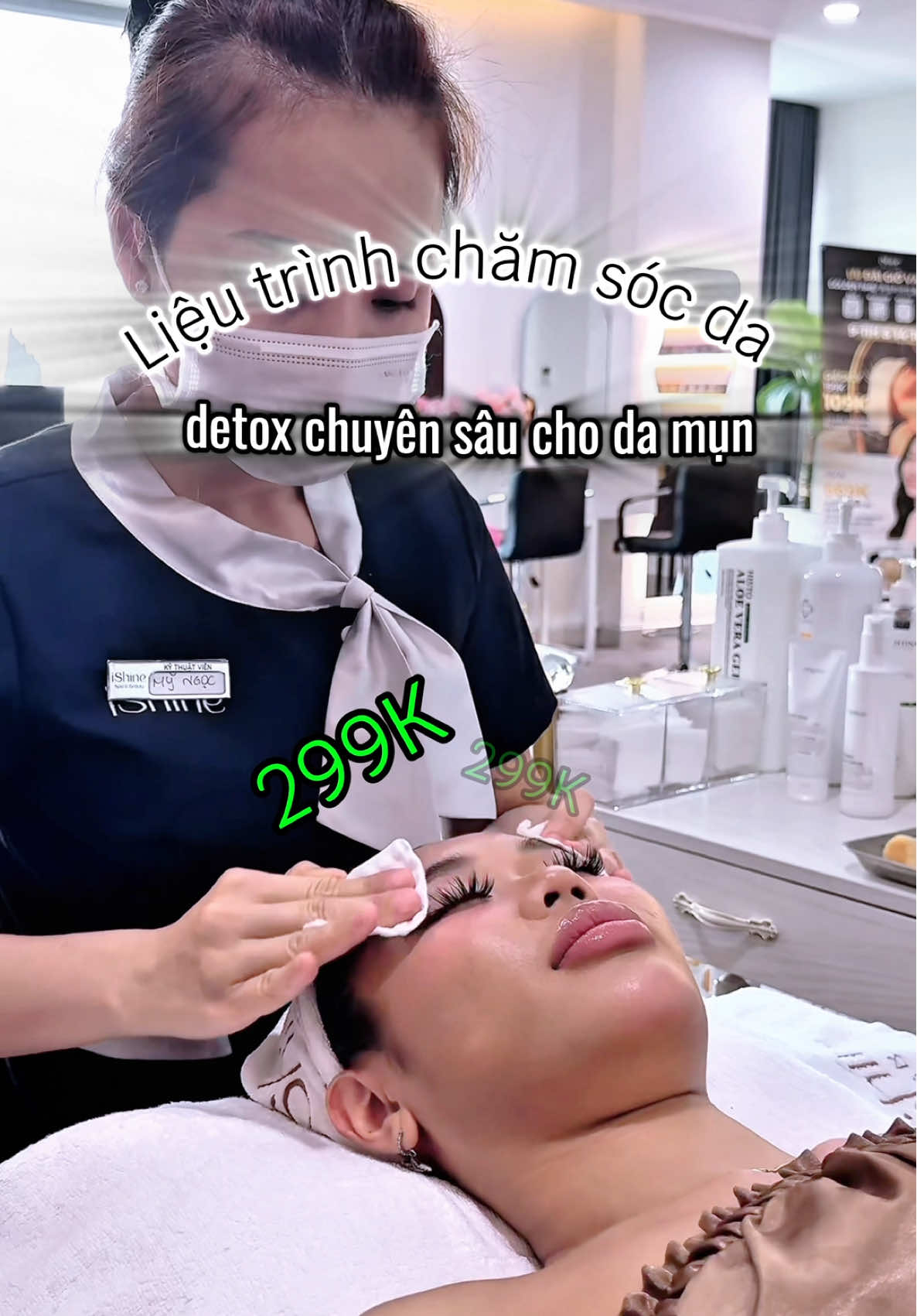 Detox chuyên sâu cho da mụn chỉ với 299 🐠 cho lần trải nghiệm đầu tiên . Đặt lịch trước khi đến spa để được tiếp đãi chu đáo nhất ❤️ #ishinespa #spa #spaquan7 #chamda 