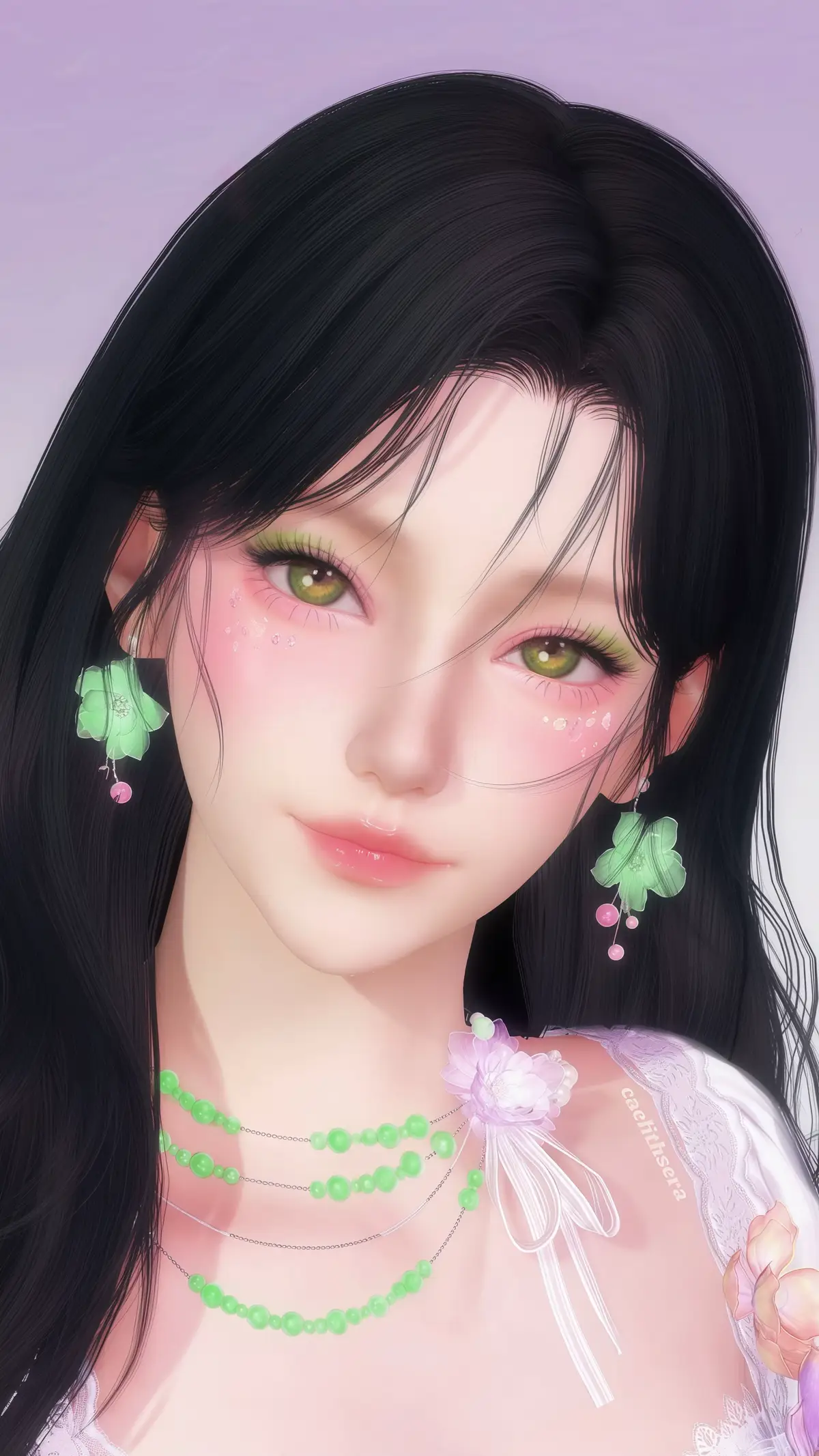 ✿ ⏤ © makeup tut by Yzkina_ on x #loveanddeepspace #loveanddeepspacemc 