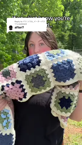 Replying to @バツ.ソウル_イーターバツ𖣂 it took a while to finish but the end result is beautiful. It makes a perfect throw blanket for the living room in my apartment. #crochet #crochetersoftiktok #crochettok #crochettiktok #crocheter 