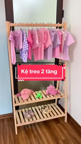 Tiện nghi cho phòng trọ – Kệ gỗ 2 tầng giá chưa tới 1 bữa ăn #phungan #giadung #ketreoquanao #kegothong #kedecor 