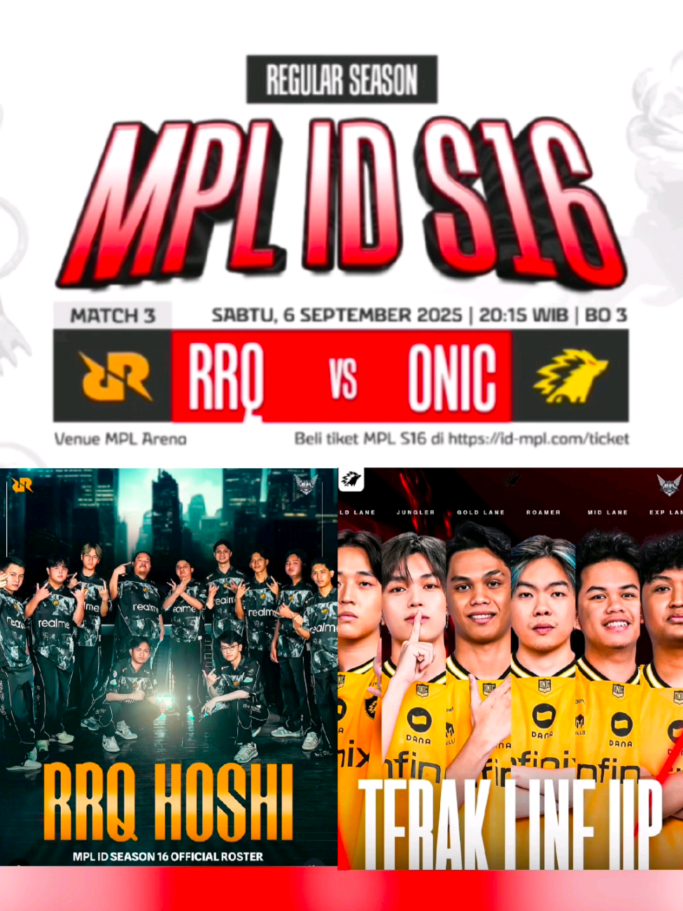 ONIC ID vs RRQ HOSHI #mplindonesia #onicesport #rrqhoshi #fypシ゚viral 