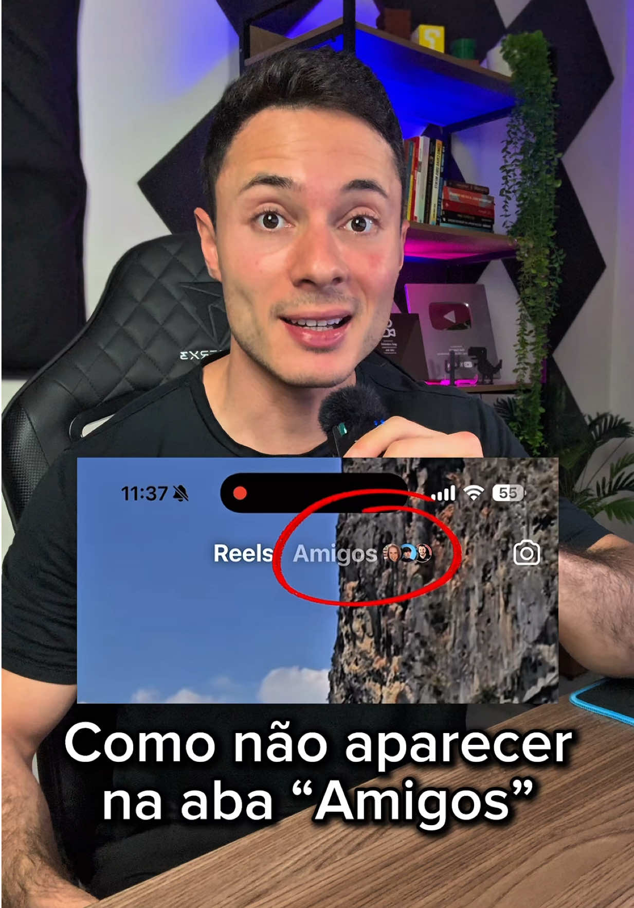Como não aparecer na aba “Amigos” no reels . . . #dicas #instagram #reels #instagramtips #dicasdeinstagram #guicassiri 