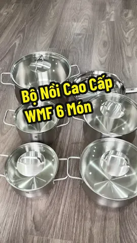 Bộ Nồi WMF 6 Món Chất Liệu Cao Cấp Thép Không Gỉ Cromargan 18/10, 2 Nồi 16cm, 2 Nồi 20cm, Nồi 24cm, Chảo 24cm #wmf #bonoiwmf #bonoiinox #bonoiinoxcaocap #bonoiinoxdaytucaocap 